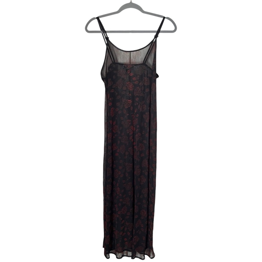 Vintage Halston Semi Sheer Full Length Chemise Size Small